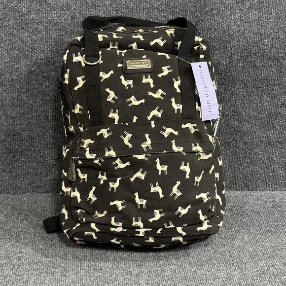 Madden Girl Handbags - Madden Girl Backpack Womens Llama Print Casual School Bookbag MG-4572